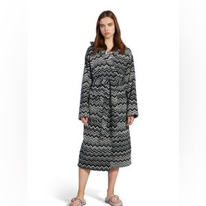 Missoni Bathrobe, Black and White Chevron